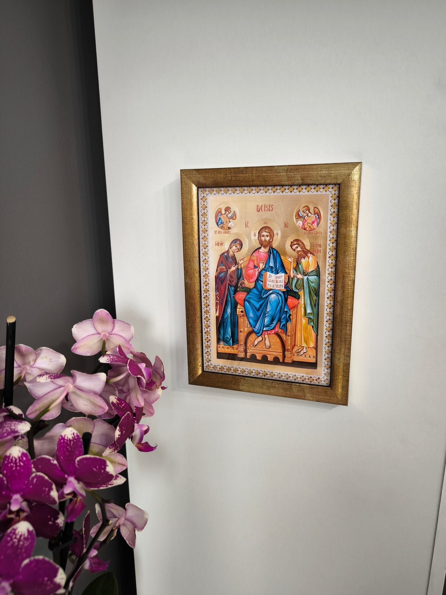 ICOANA DEISIS-ISUS HRISTOS,MAICA DOMNULUISI SFANTUL IOAN BOTEZATORUL replica print icoana originala Theodoros Art