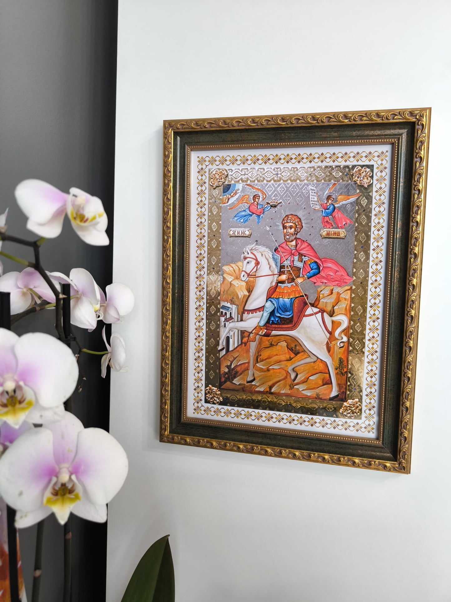 ICOANA SFANTUL MARE MUCENIC MINA replica print icoana originala Theodoros Art