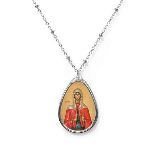 SAINT HRISTINA the Martyr Religious Pendant Necklace - Iconic Design for Faithful Wearers