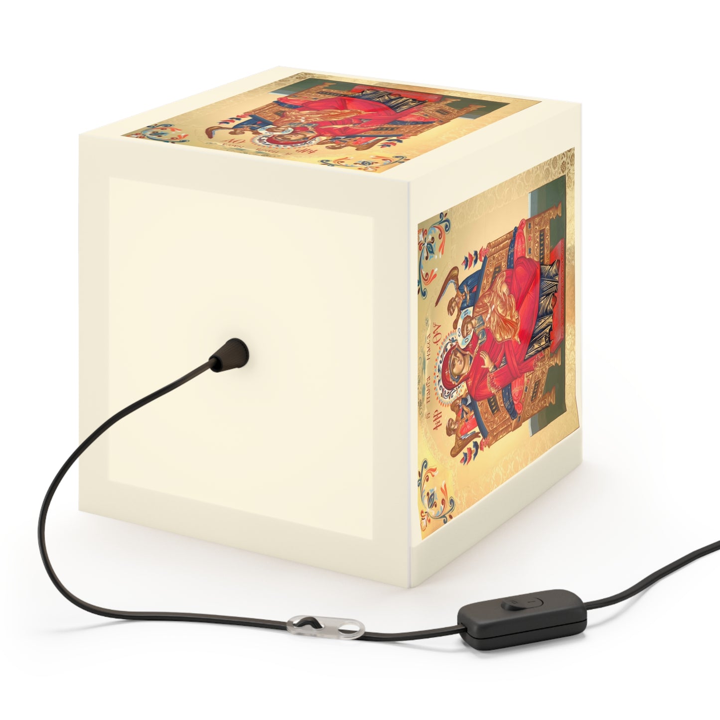 Lampă cub de lumină decorativă elegantă cu design religios 