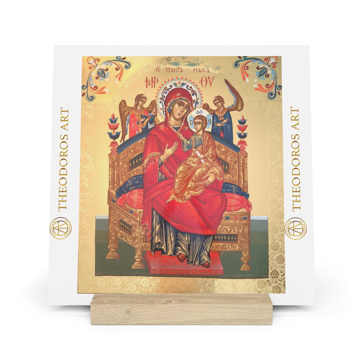 Religious Art Gallery Board with Stand - Icon Display for Home Decor