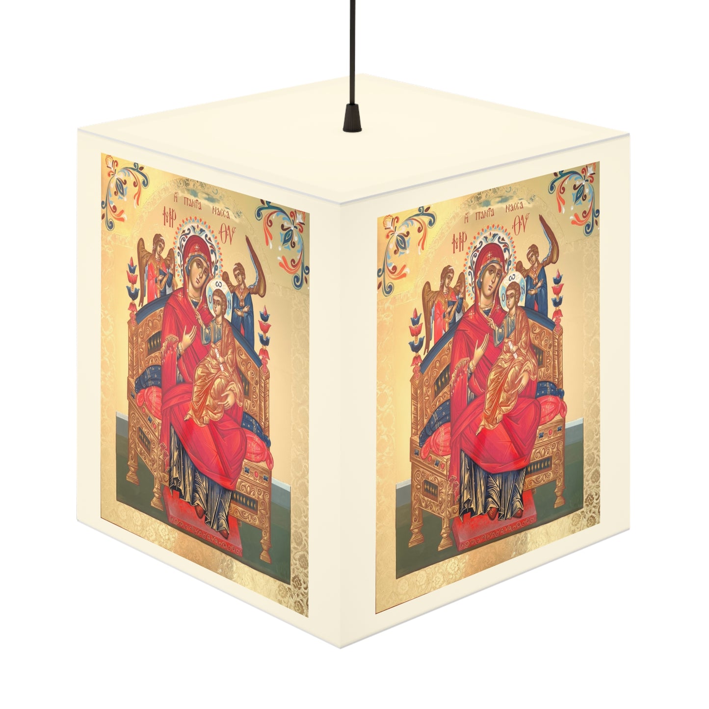 Lampă cub de lumină decorativă elegantă cu design religios 