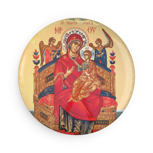 Icoană religioasă Buton rotund Magnet | 1 &amp; 10 buc | Perfect pentru decorațiuni interioare și cadouri