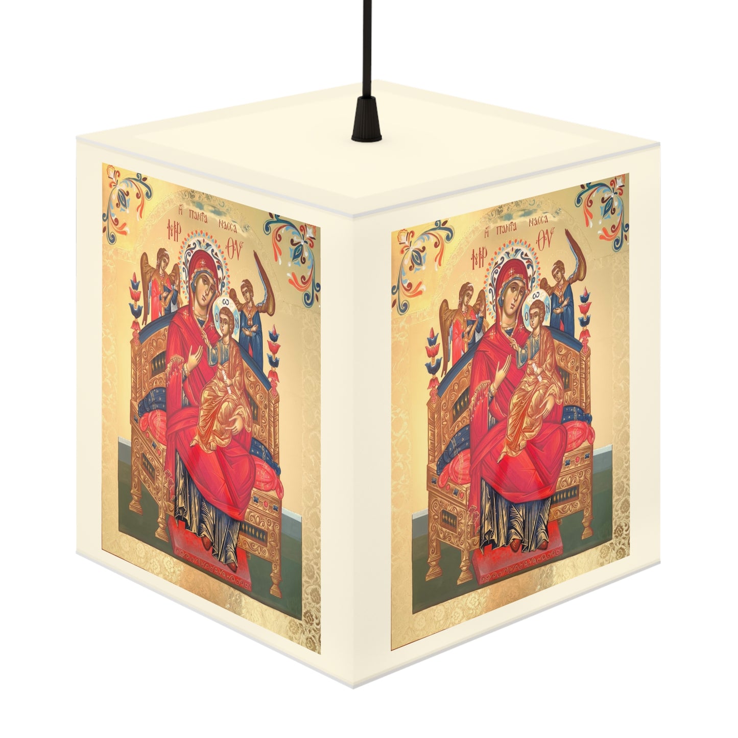 Lampă cub de lumină decorativă elegantă cu design religios 