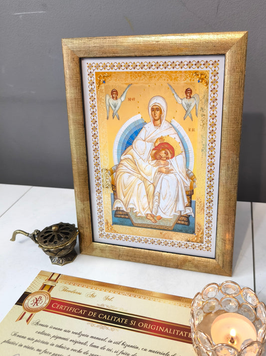 ICOANA MAICA BLANDETII SI SMERENIEI replica print icoana originala Theodoros Art