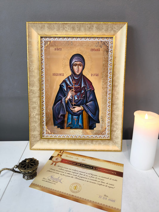 ICOANA SFANTA CUVIOASA PARASCHEVA  replica print icoana originala Theodoros Art