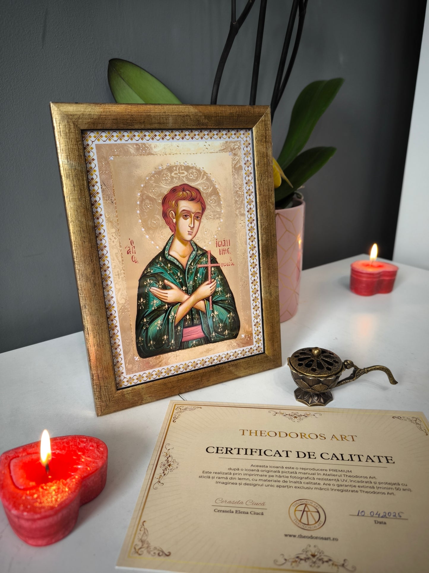 ICOANA SFANTUL MUCENIC IOAN RUSU replica print icoana originala Theodoros Art