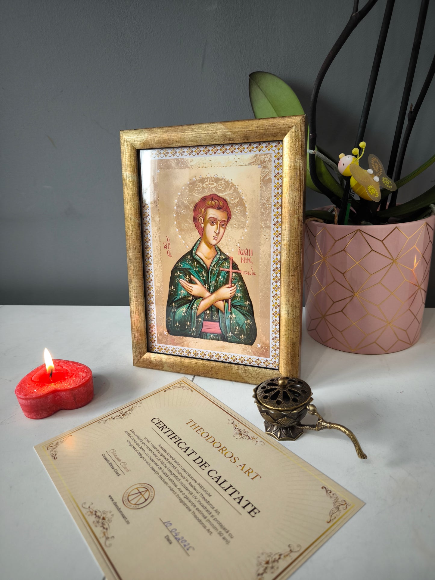 ICOANA SFANTUL MUCENIC IOAN RUSU replica print icoana originala Theodoros Art