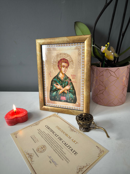 ICOANA SFANTUL MUCENIC IOAN RUSU replica print icoana originala Theodoros Art