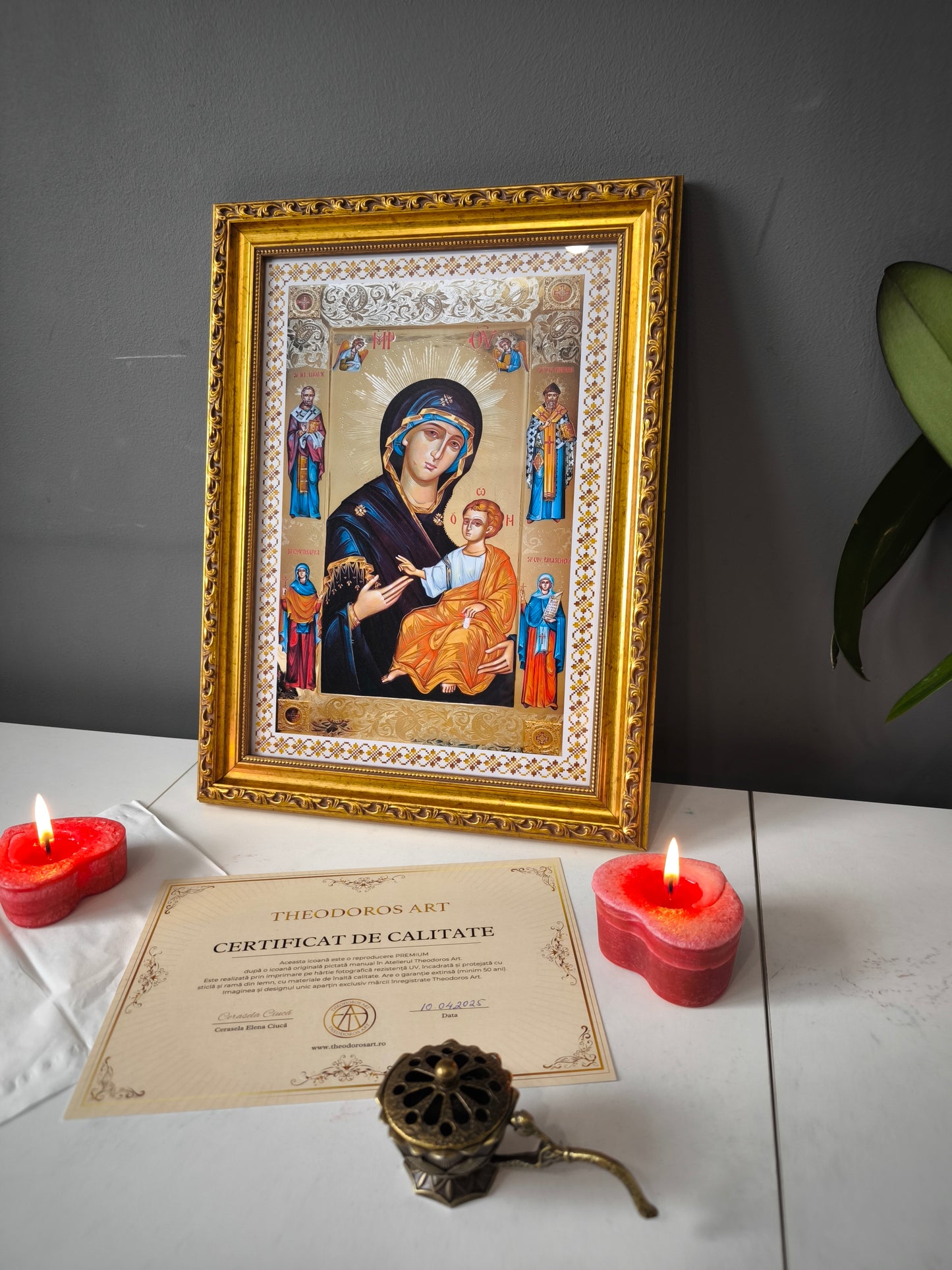 ICOANA  MAICA DOMNULUI PORTARITA  replica print icoana originala Theodoros Art