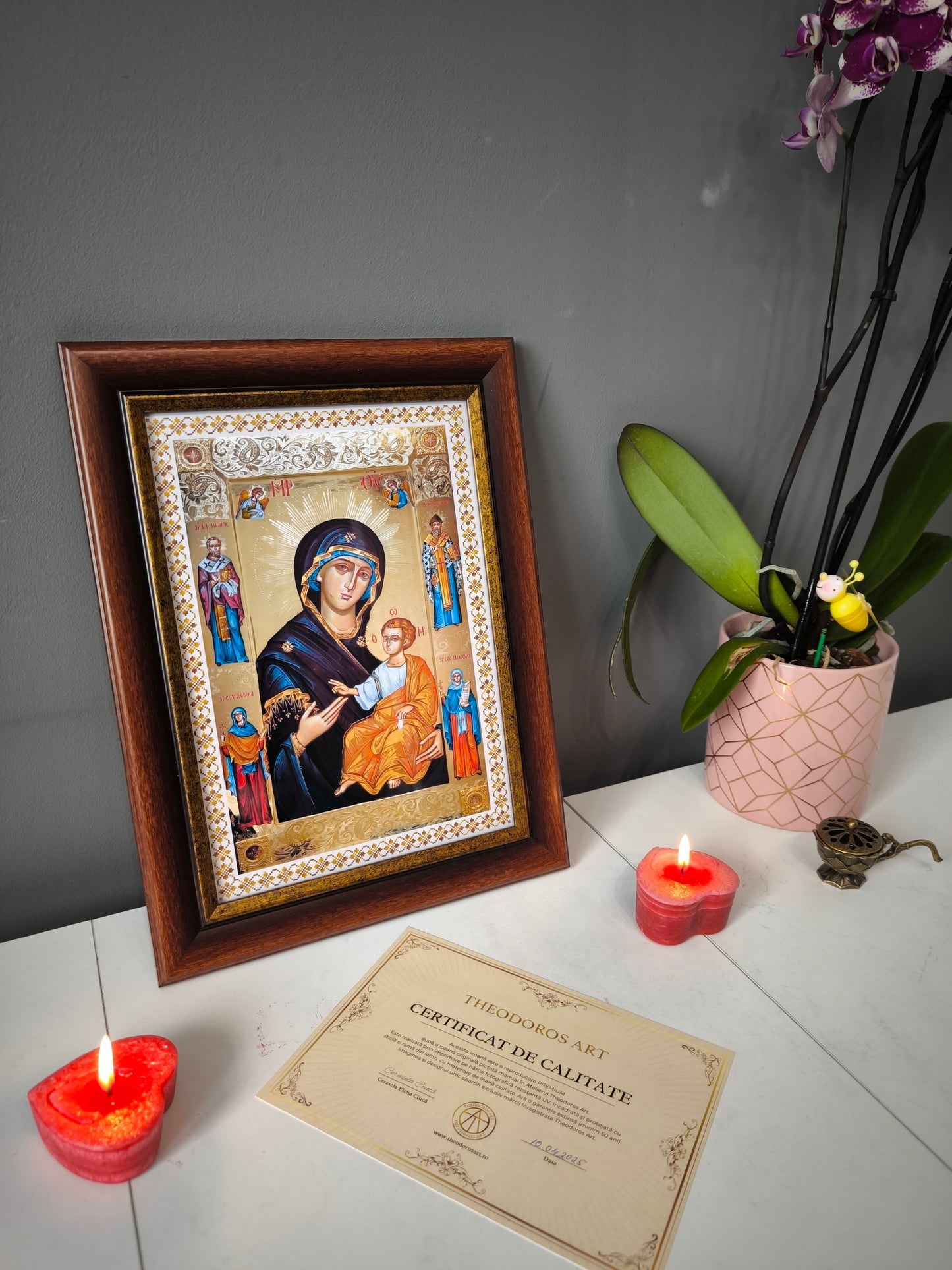 ICOANA  MAICA DOMNULUI PORTARITA  replica print icoana originala Theodoros Art