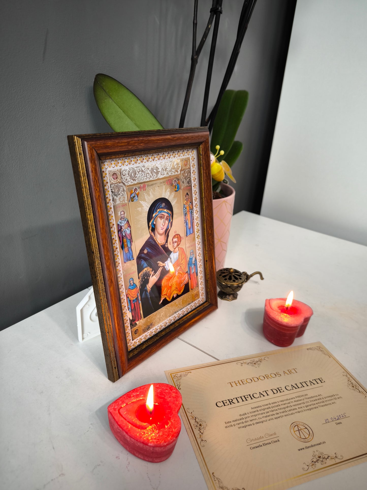 ICOANA  MAICA DOMNULUI PORTARITA  replica print icoana originala Theodoros Art