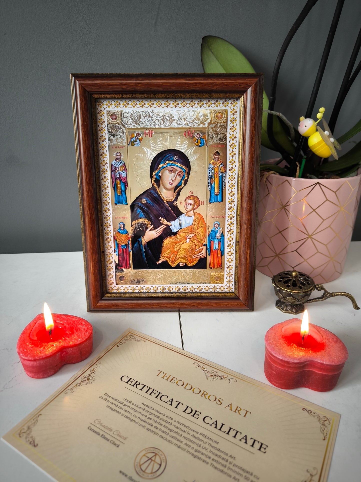 ICOANA  MAICA DOMNULUI PORTARITA  replica print icoana originala Theodoros Art