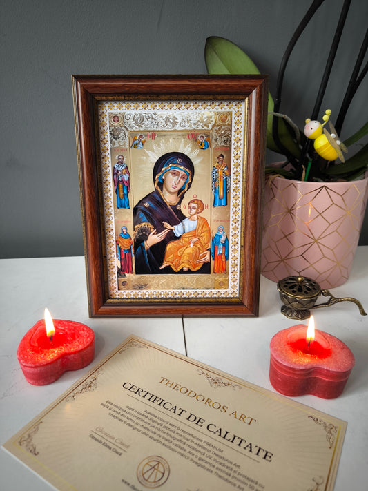 ICOANA  MAICA DOMNULUI PORTARITA  replica print icoana originala Theodoros Art