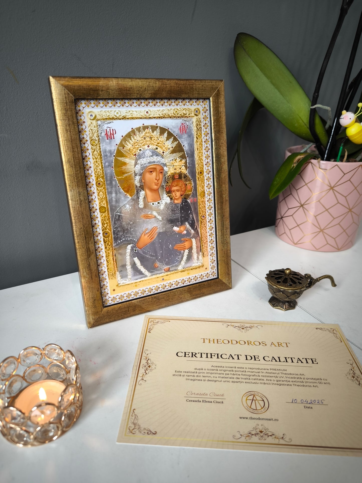 ICOANA  MAICA DOMNULUI PRODROMOTA replica print icoana originala Theodoros Art