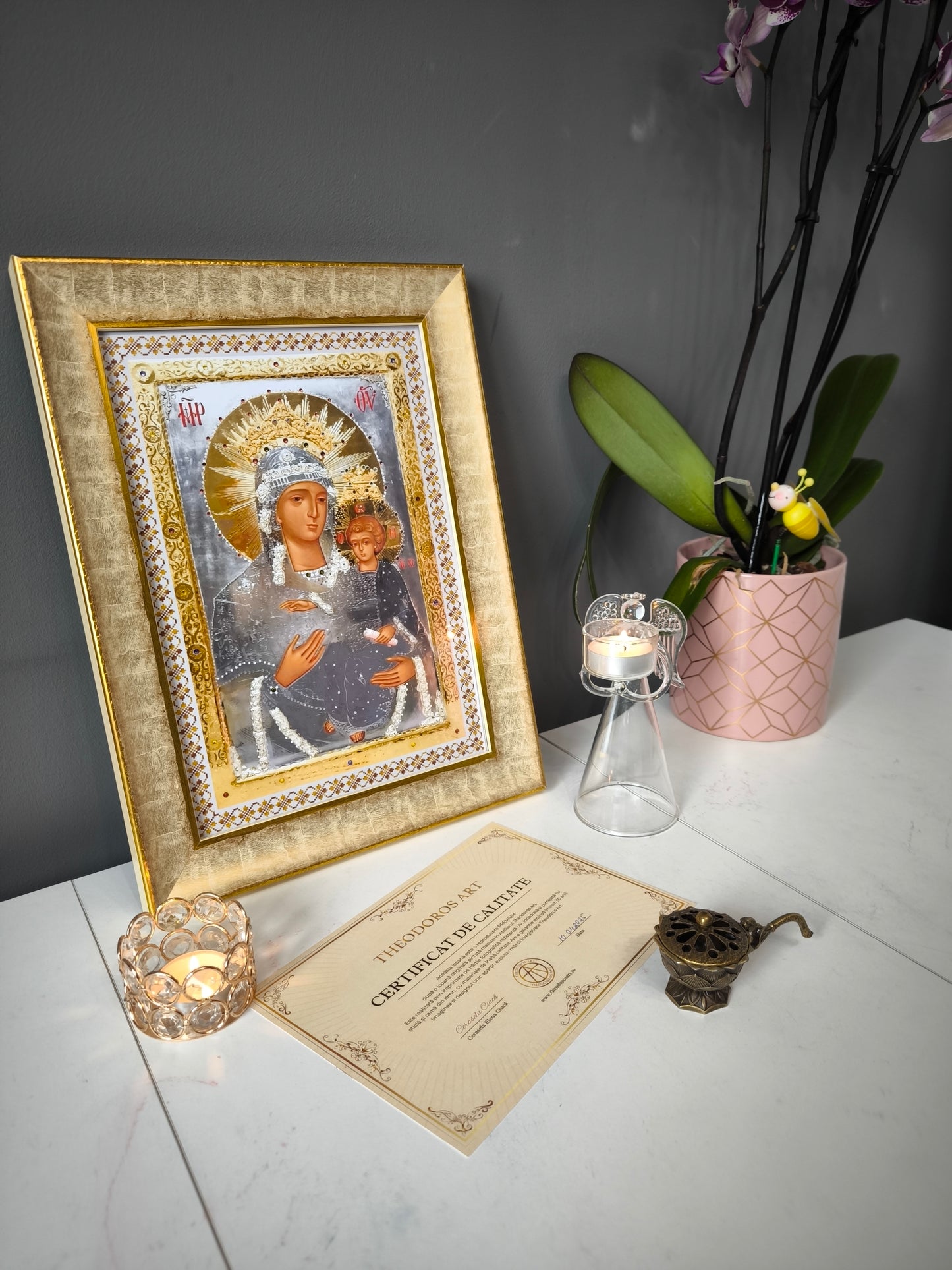 ICOANA  MAICA DOMNULUI PRODROMOTA replica print icoana originala Theodoros Art