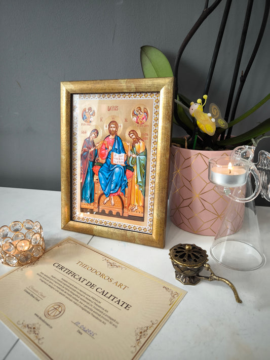 ICOANA DEISIS-ISUS HRISTOS,MAICA DOMNULUISI SFANTUL IOAN BOTEZATORUL replica print icoana originala Theodoros Art