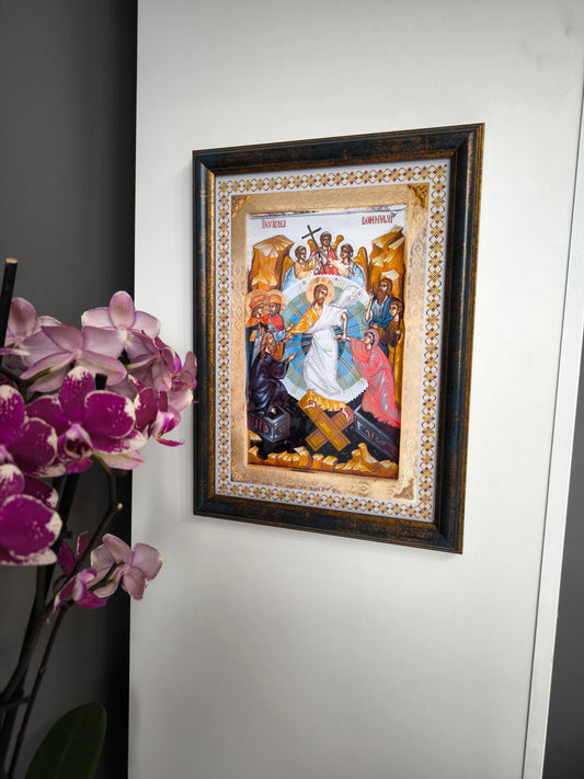 ICOANA INVIEREA DOMNULUI- POGORAREA la IAD replica print icoana originala Theodoros Art