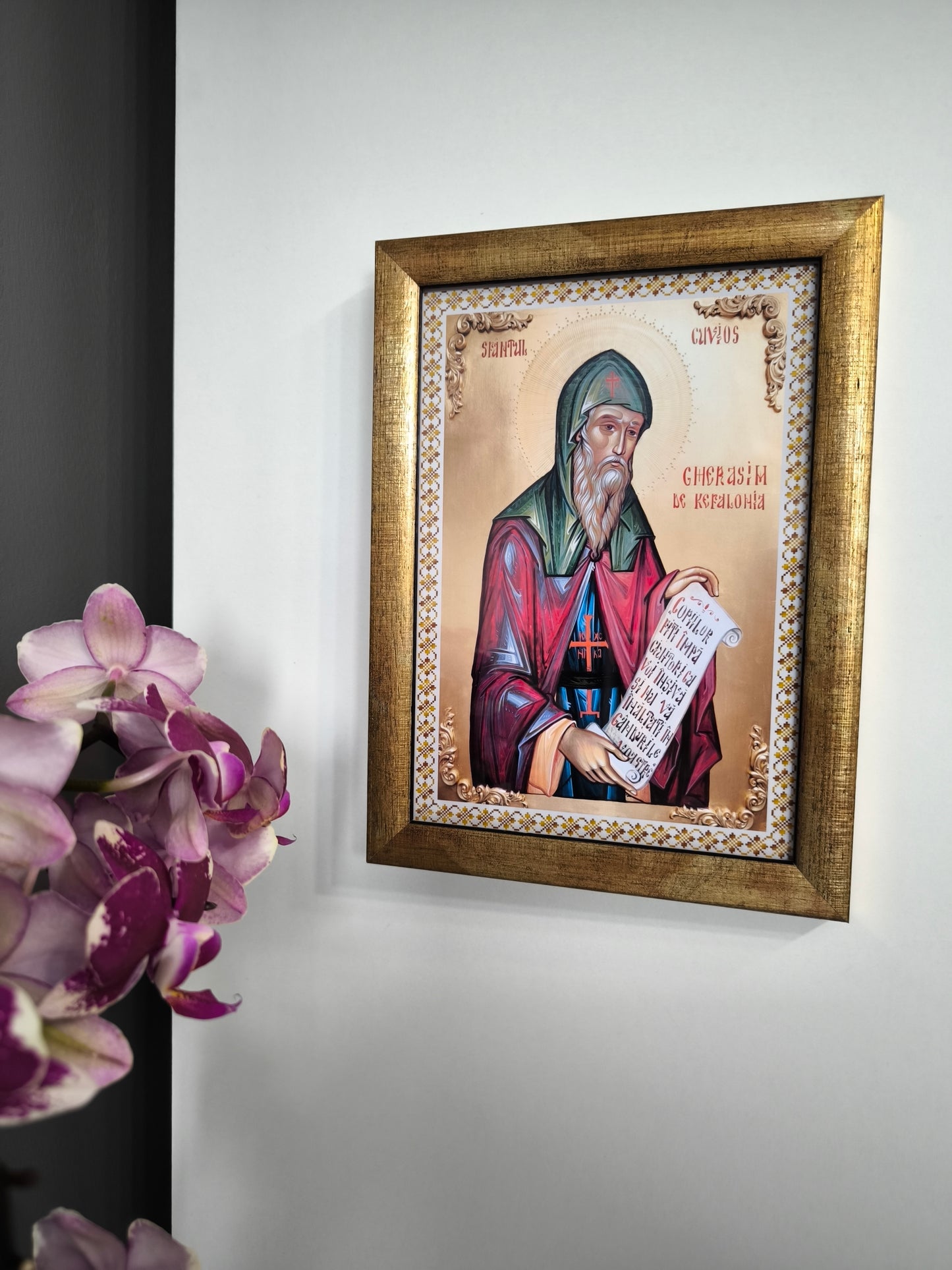 ICOANA  SFANTUL GHERASIM DE KEFALONIA replica print icoana originala Theodoros Art