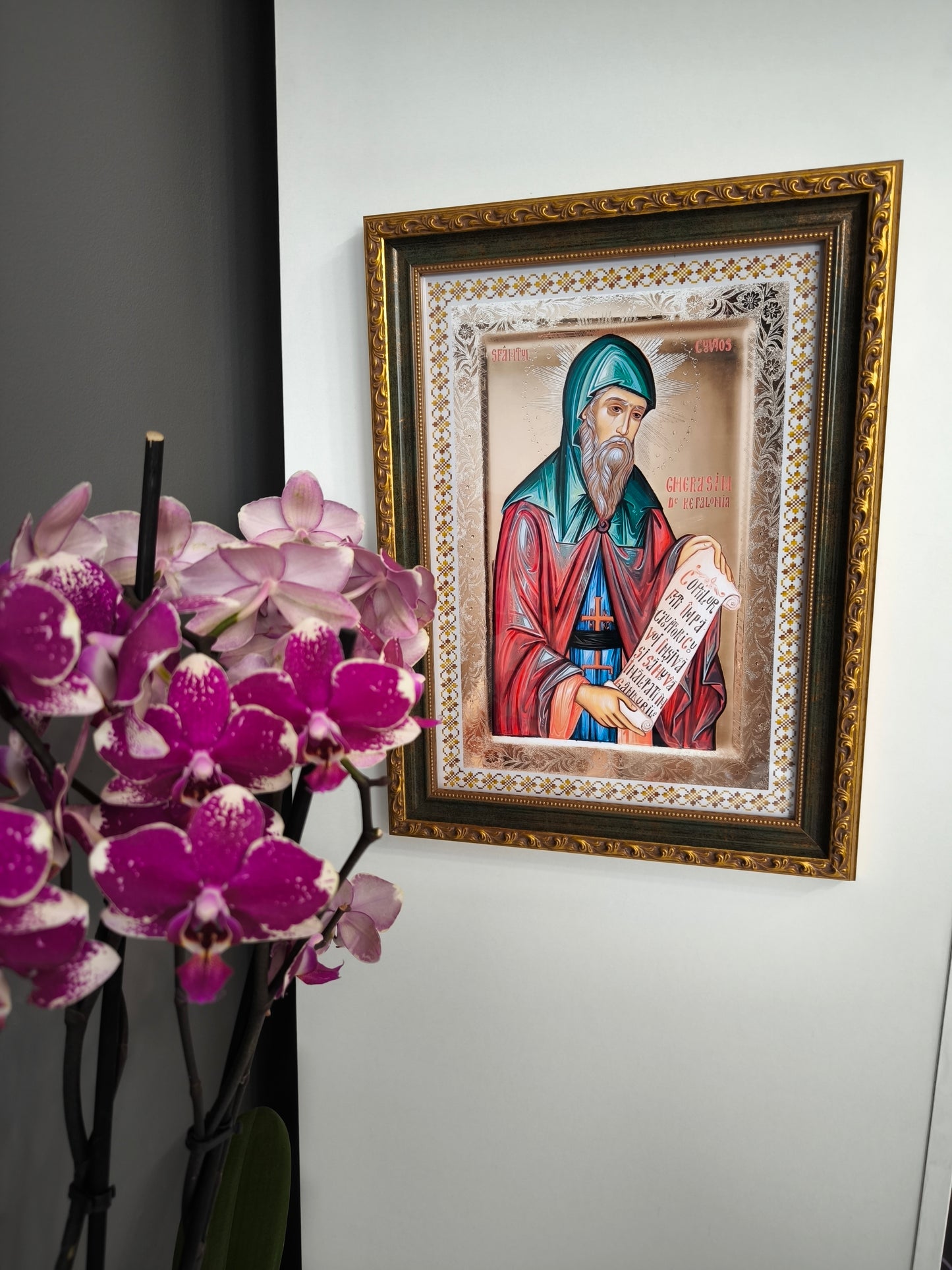 ICOANA  SFANTUL GHERASIM DE KEFALONIA replica print icoana originala Theodoros Art