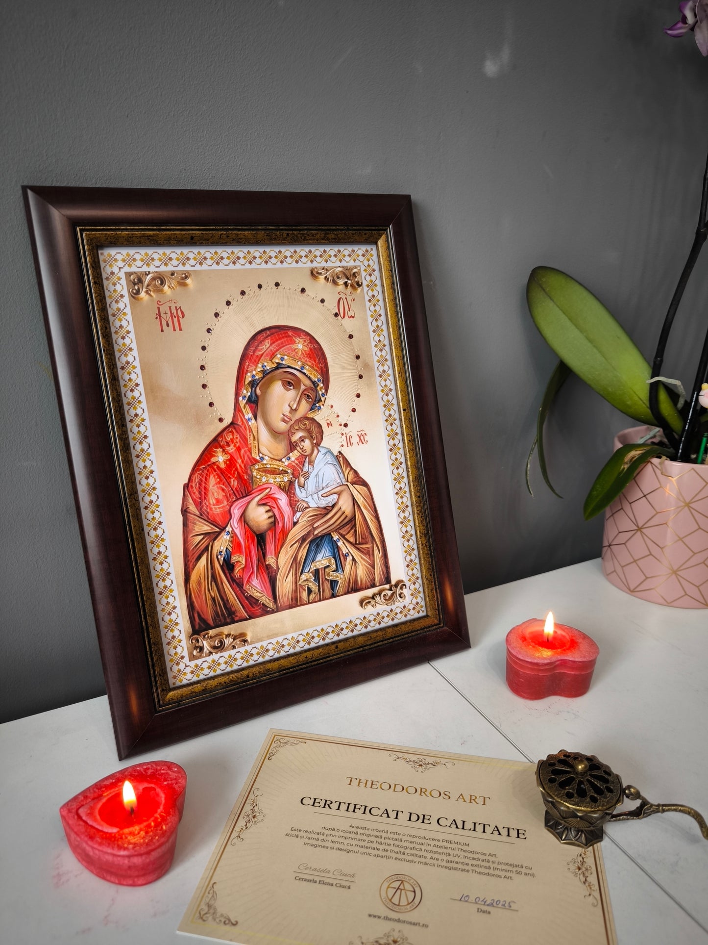 ICOANA  MAICA DOMNULUI PAHARUL DURERII  replica print icoana originala Theodoros Art