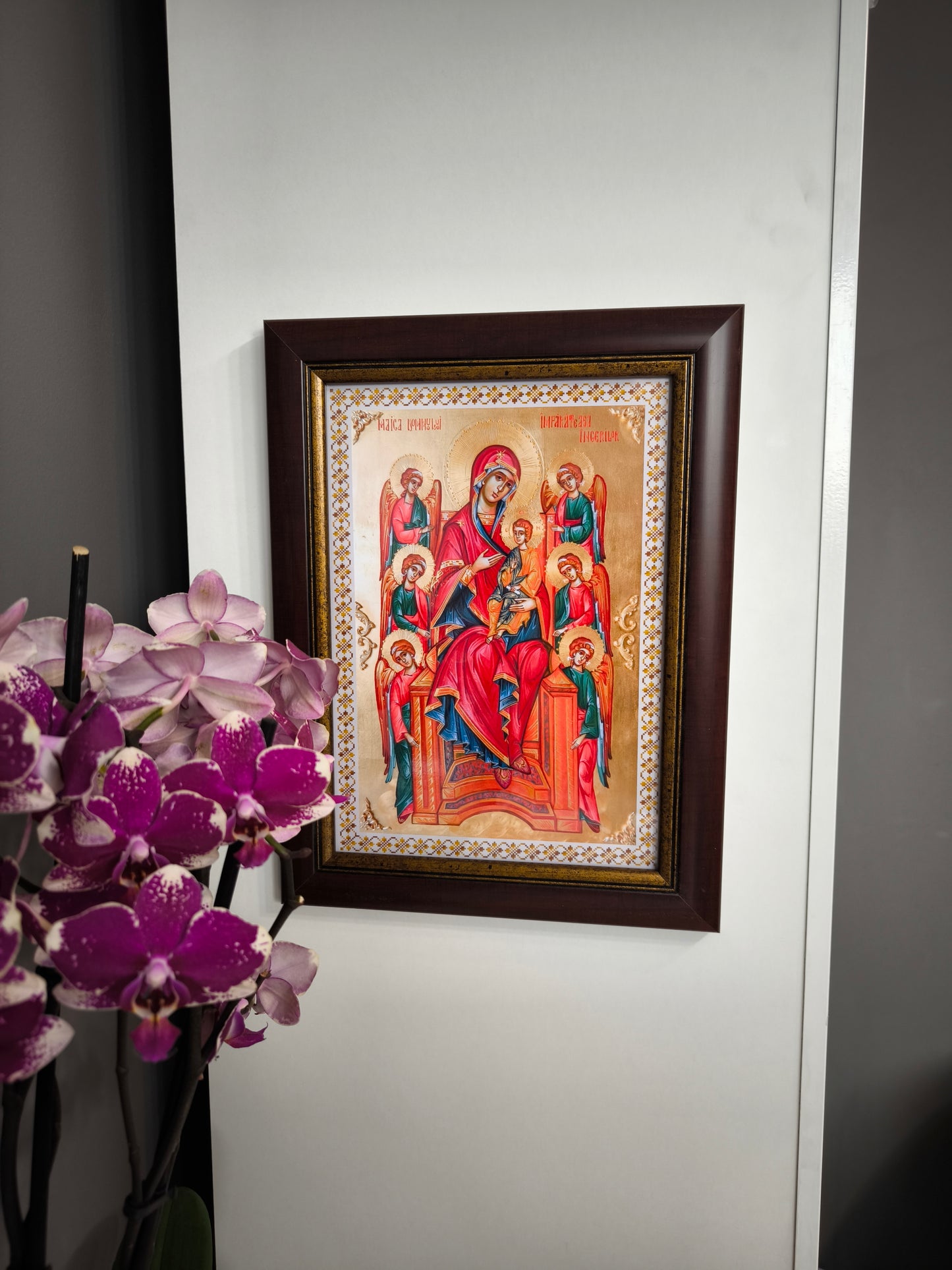 ICOANA MAICA DOMNULUI IMPARATEASA INGERILOR  replica print icoana originala Theodoros Art