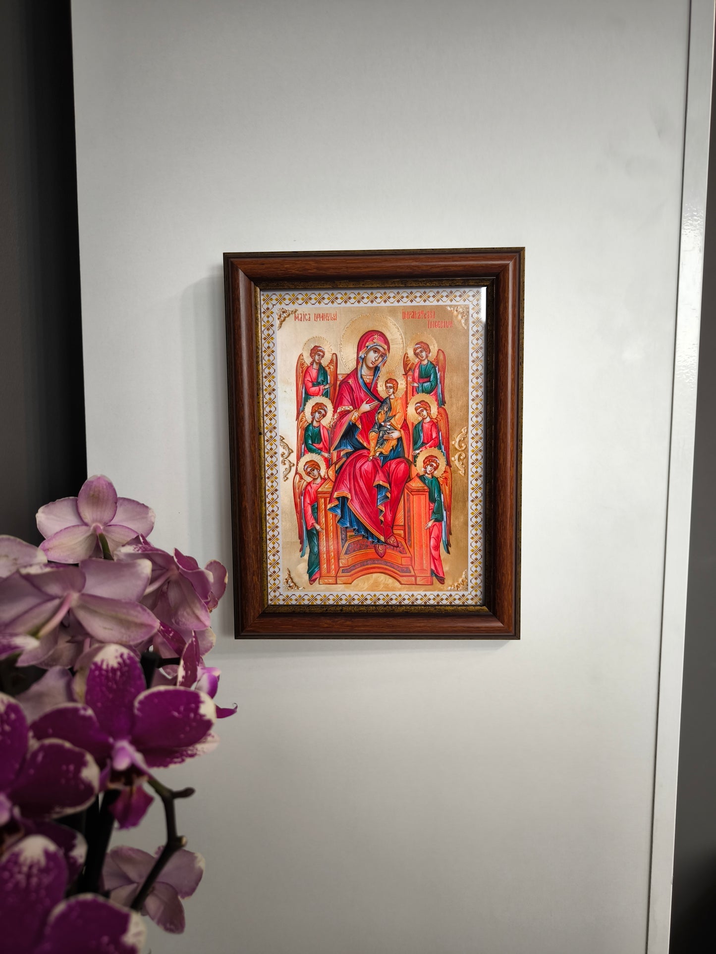 ICOANA MAICA DOMNULUI IMPARATEASA INGERILOR replica print icoana originala Theodoros Art