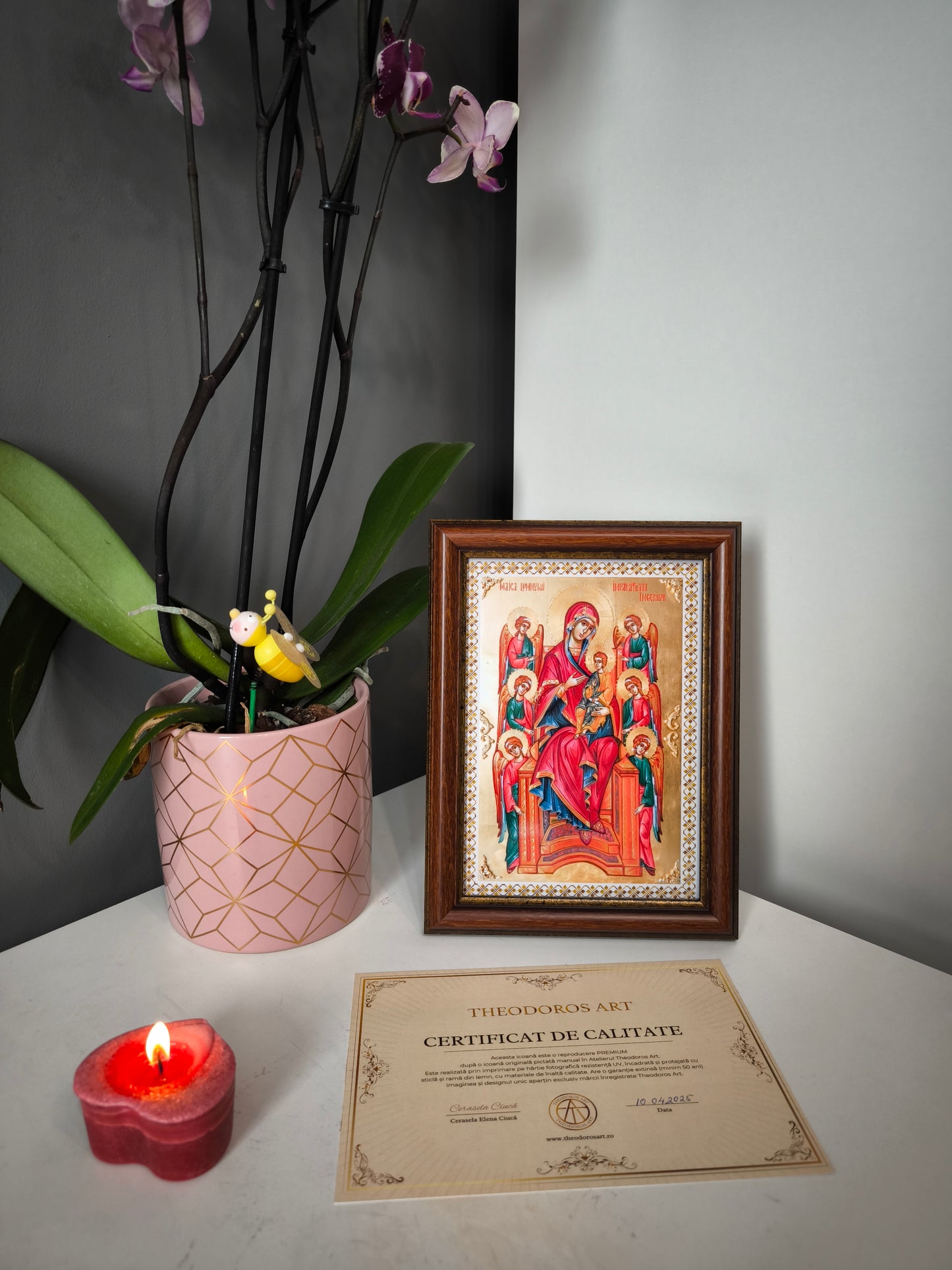 ICOANA MAICA DOMNULUI IMPARATEASA INGERILOR replica print icoana originala Theodoros Art