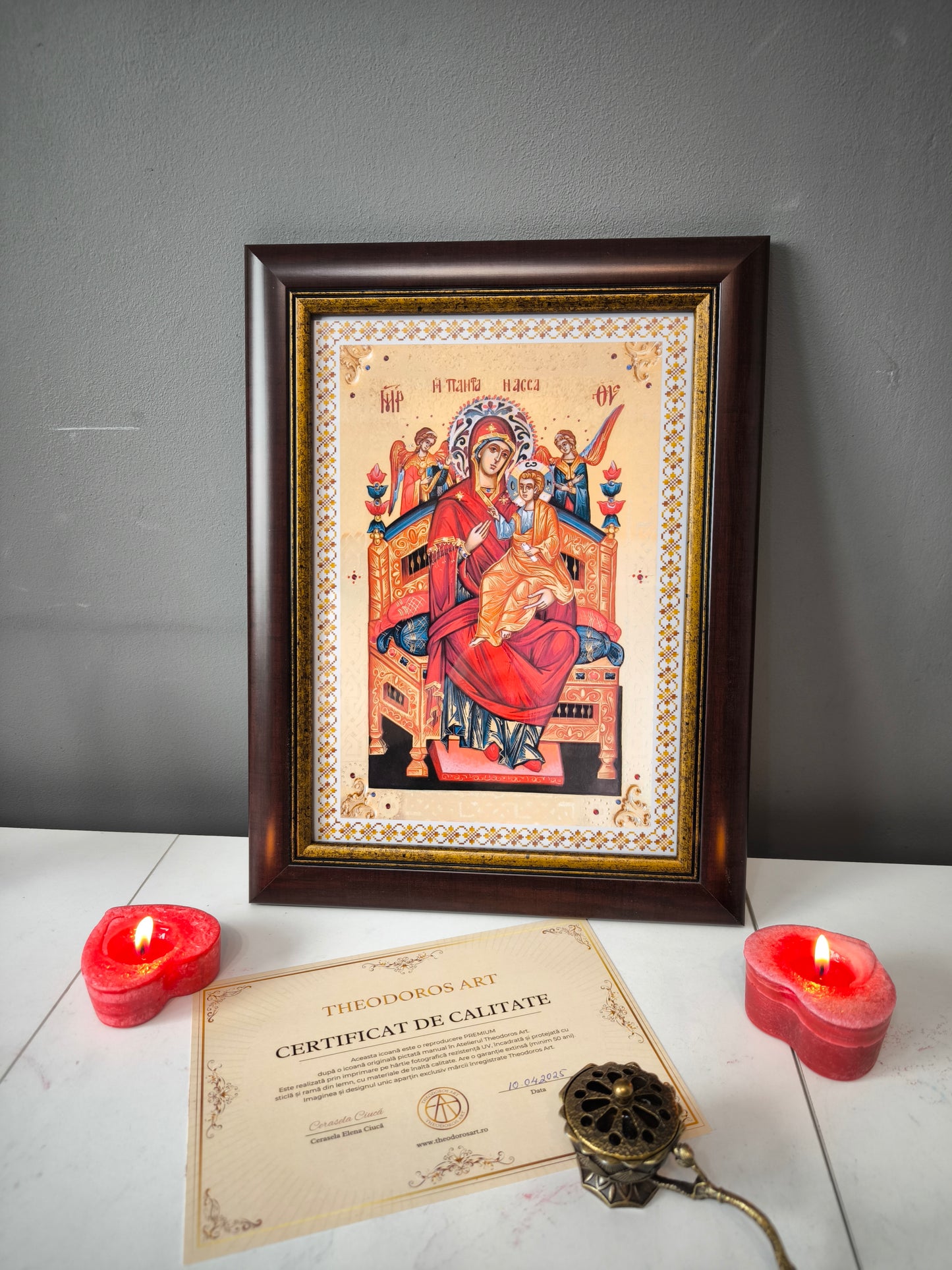 ICOANA  MAICA DOMNULUI PANTANASSA  replica print icoana originala Theodoros Art