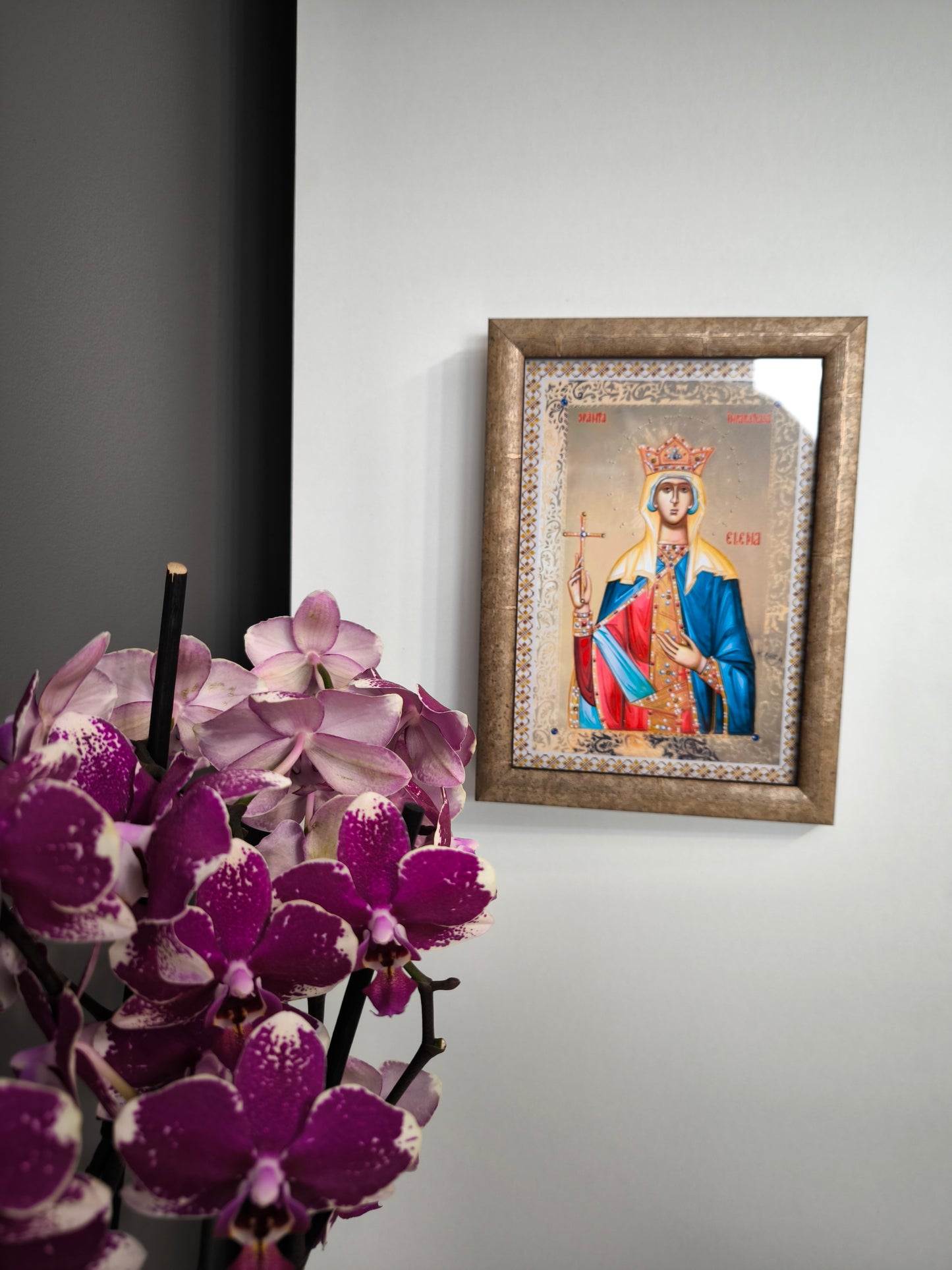 ICOANA SFANTA IMPARATEASA ELENA    replica print icoana originala Theodoros Art