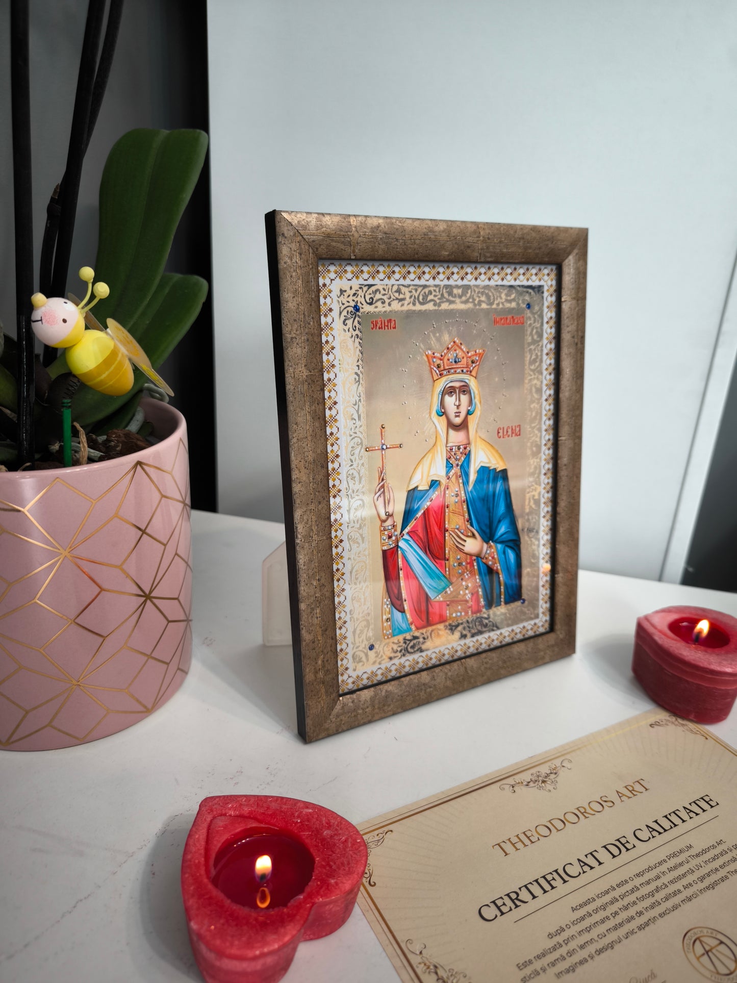 ICOANA SFANTA IMPARATEASA ELENA    replica print icoana originala Theodoros Art