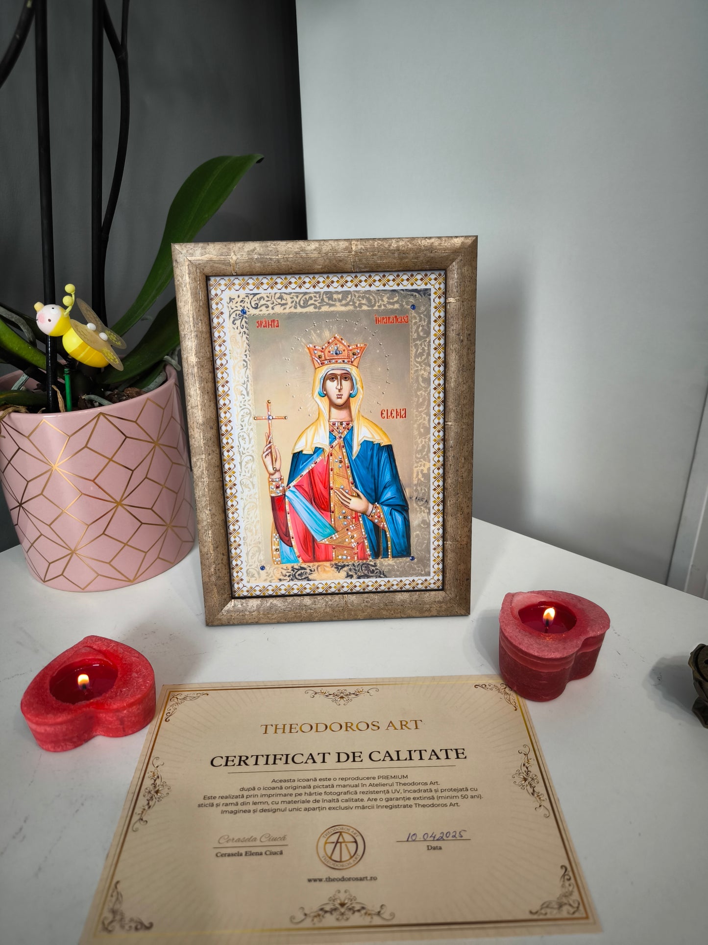 ICOANA SFANTA IMPARATEASA ELENA    replica print icoana originala Theodoros Art