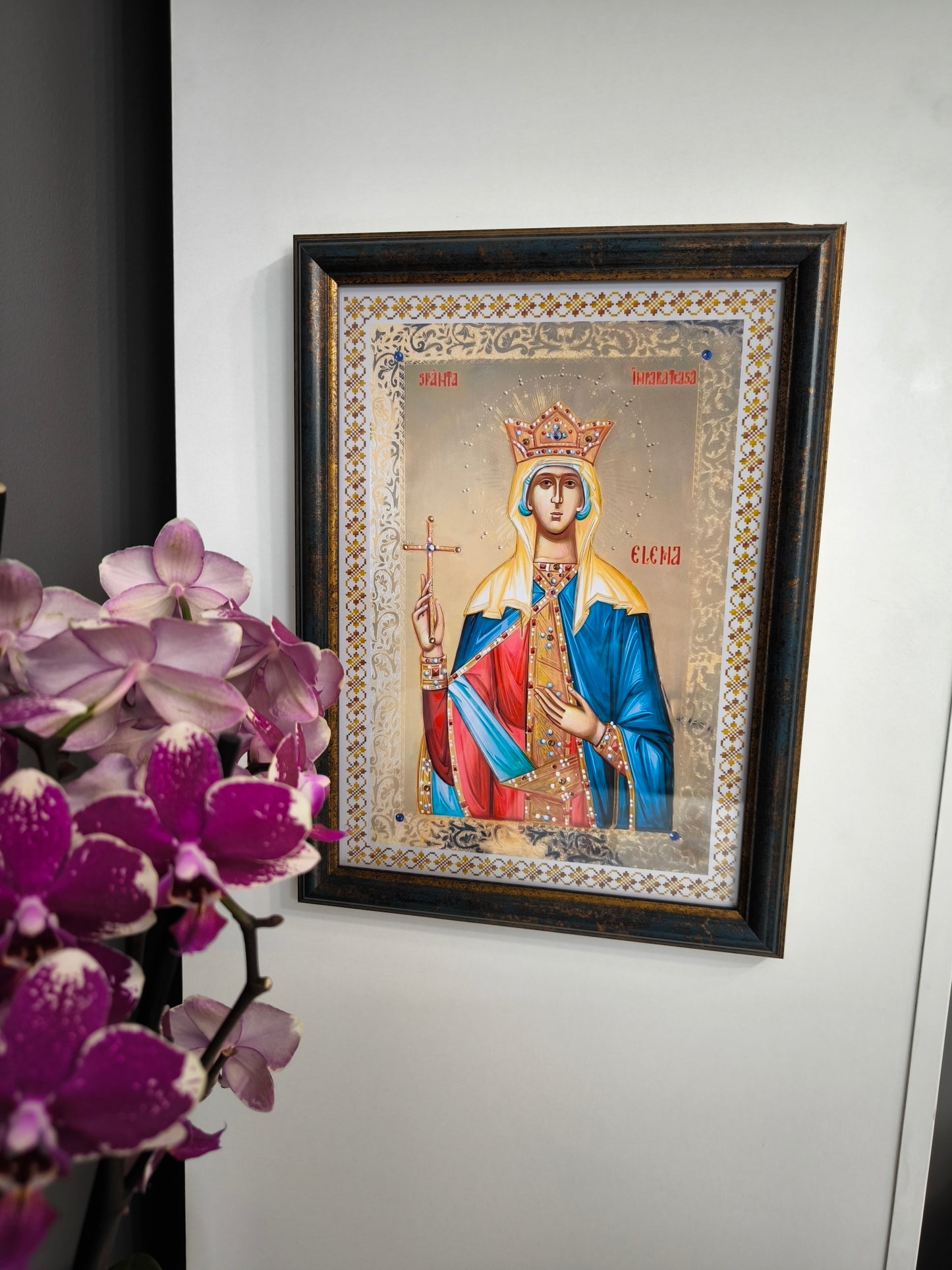 ICOANA SFANTA IMPARATEASA ELENA    replica print icoana originala Theodoros Art