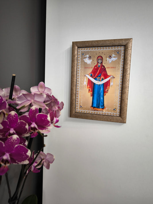 ICOANA ACOPERAMANTUL MAICII DOMNULUI replica print icoana originala Theodoros Art