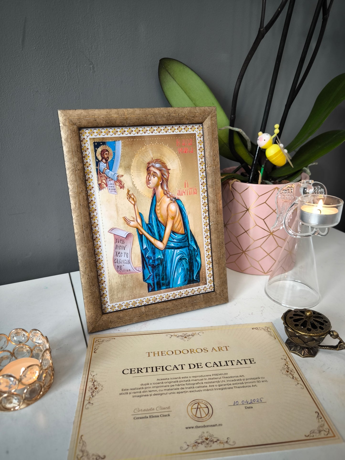 ICOANA SFANTA CUVIOASA MARIA EGIPTEANCA   replica print icoana originala Theodoros Art