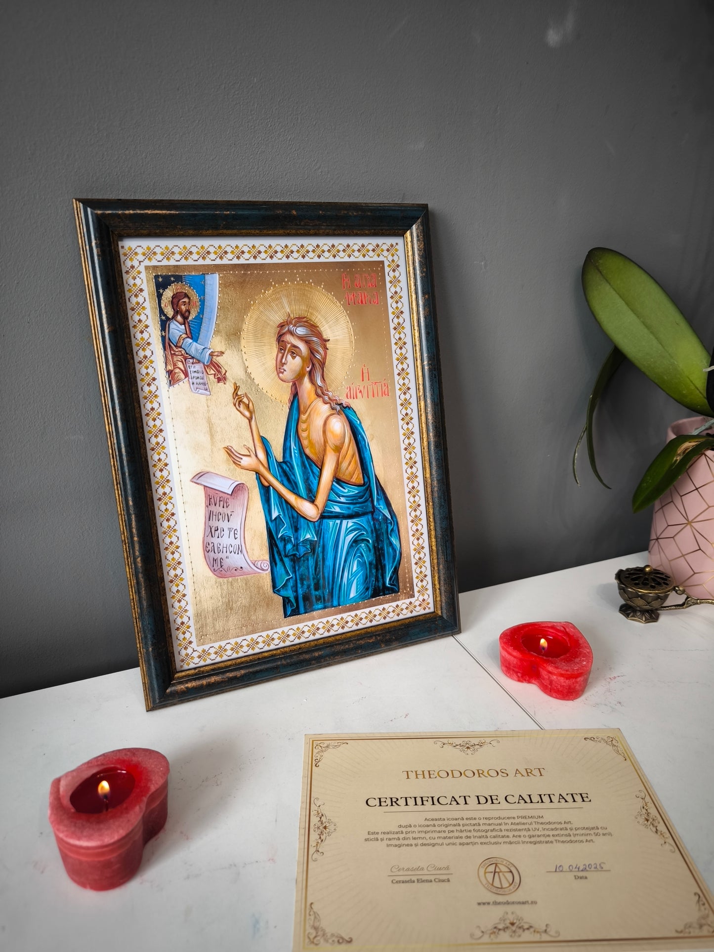 ICOANA SFANTA CUVIOASA MARIA EGIPTEANCA   replica print icoana originala Theodoros Art