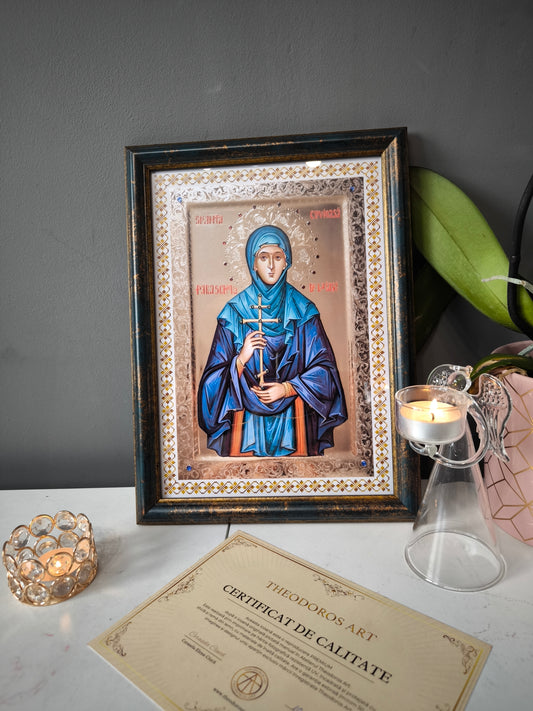 ICOANA SFANTA CUVIOASA PARASCHEVA DE LA IASI replica print icoana originala Theodoros Art