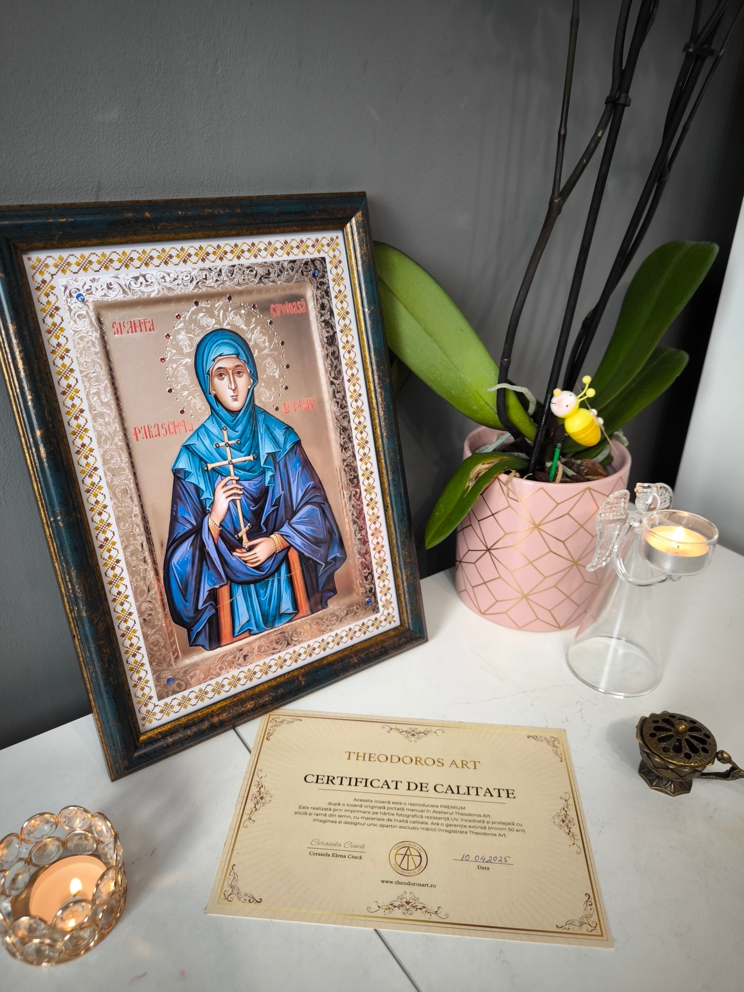 ICOANA SFANTA CUVIOASA PARASCHEVA DE LA IASI replica print icoana originala Theodoros Art