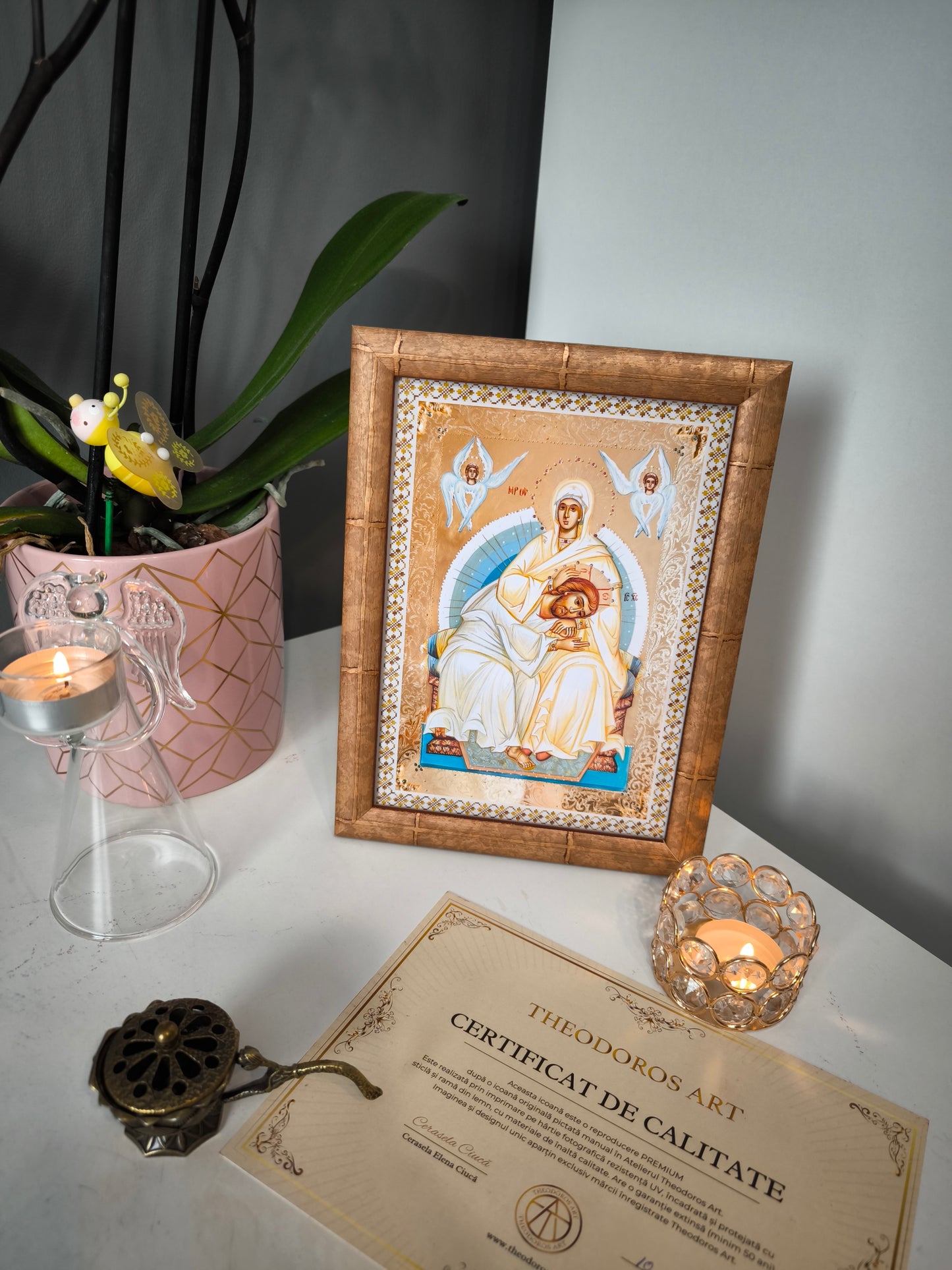 ICOANA  MAICA DOMNULUI A BLANDETII SI SMERENIEI  replica print icoana originala Theodoros Art