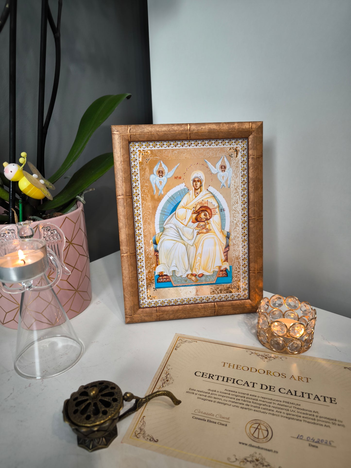 ICOANA  MAICA DOMNULUI A BLANDETII SI SMERENIEI  replica print icoana originala Theodoros Art