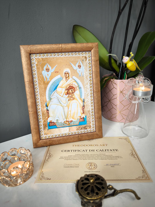 ICOANA  MAICA DOMNULUI A BLANDETII SI SMERENIEI  replica print icoana originala Theodoros Art