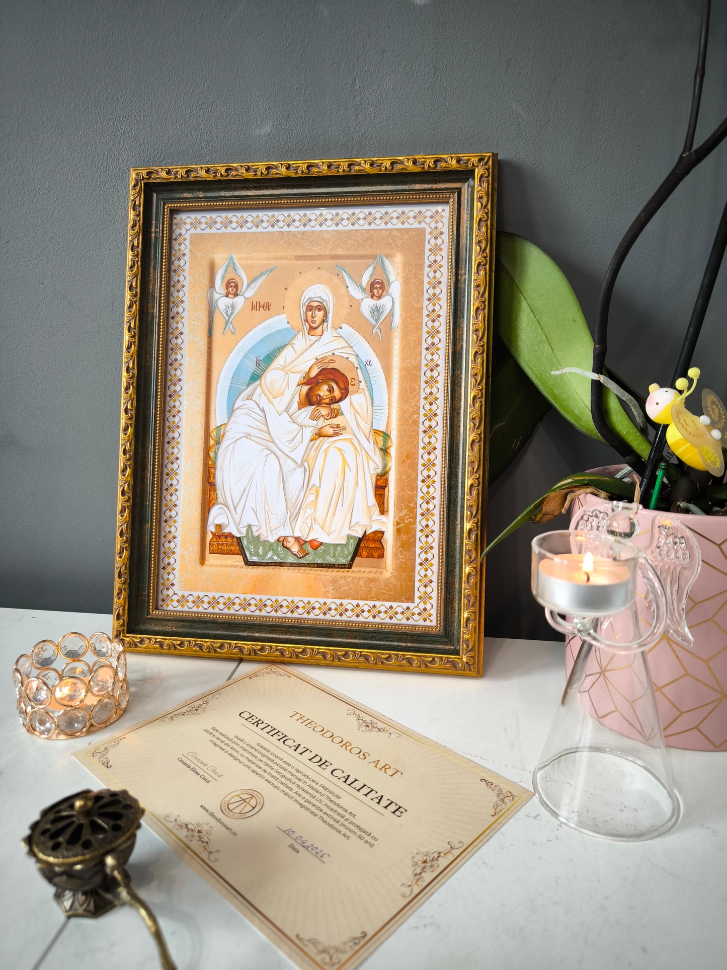 ICOANA  MAICA DOMNULUI A BLANDETII SI SMERENIEI  replica print icoana originala Theodoros Art