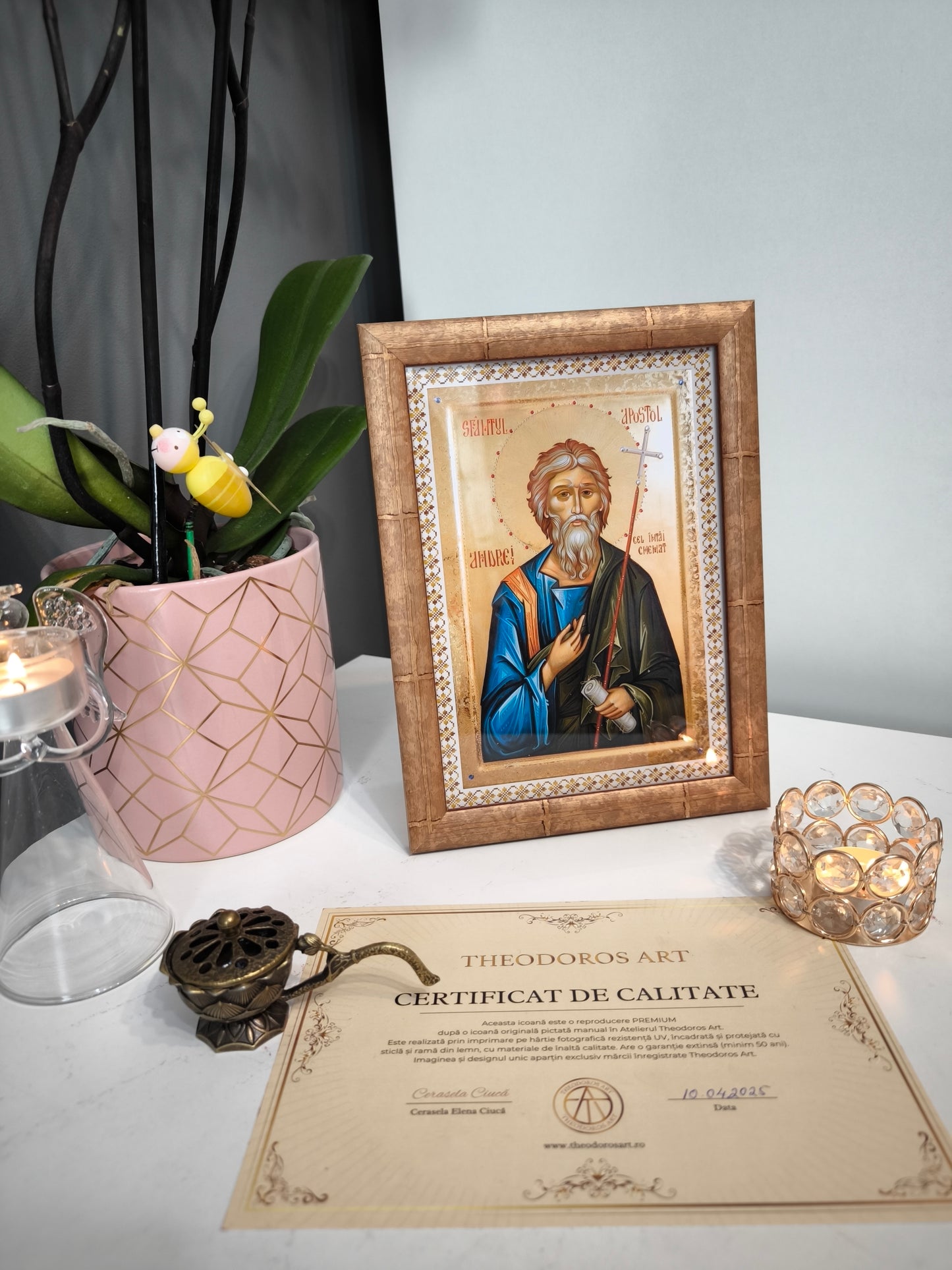 ICOANA SFANTUL APOSTOL ANDREI replica print icoana originala Theodoros Art