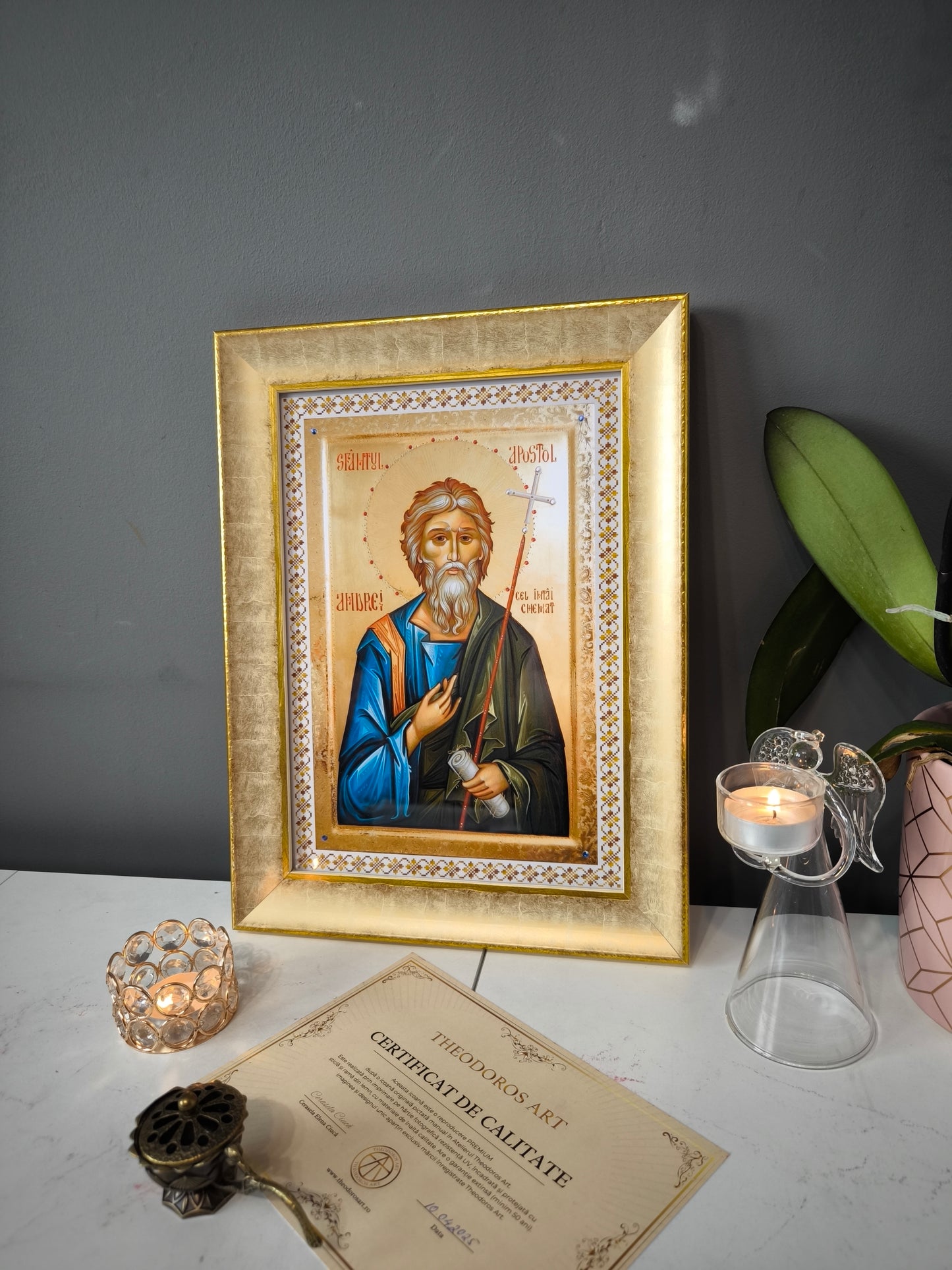 ICOANA SFANTUL APOSTOL ANDREI replica print icoana originala Theodoros Art