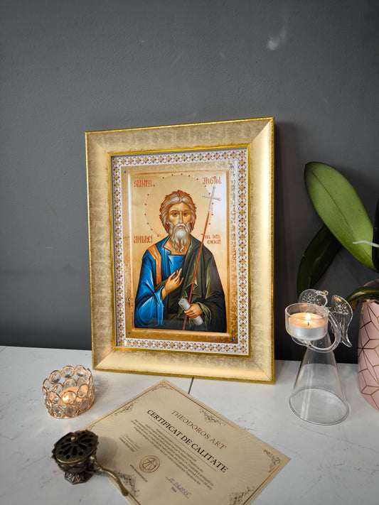 ICOANA SFANTUL APOSTOL ANDREI replica print icoana originala Theodoros Art
