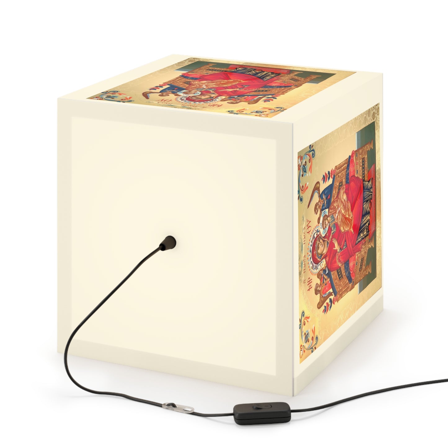 Lampă cub de lumină decorativă elegantă cu design religios 