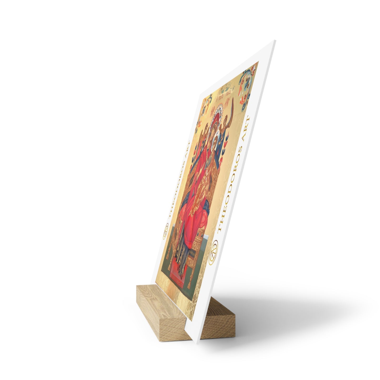 Religious Art Gallery Board with Stand - Icon Display for Home Decor