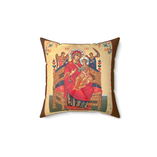 Pernă decorativă cu icoană religioasă – Decor duhovnicesc