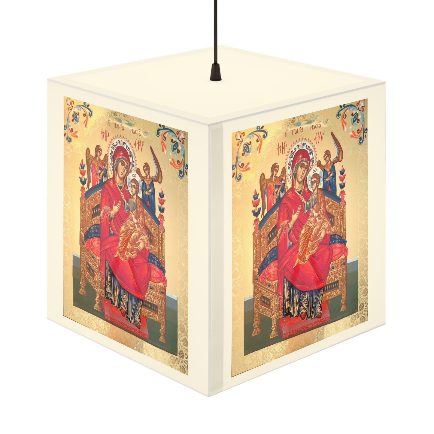 Lampă cub de lumină decorativă elegantă cu design religios 